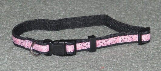 Pink Country Girl Collar with Blue Denim