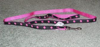 Hot Pink and Black Dog Leash
