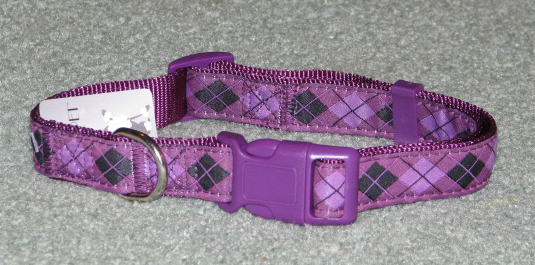 Burple and Black Argyle Collar