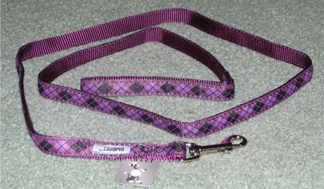 Purple and Argyle Dog Leash
