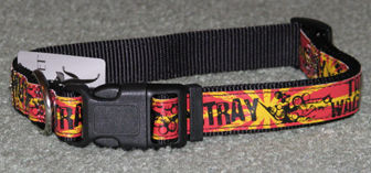 Black, Red and Yellow Dog Collar