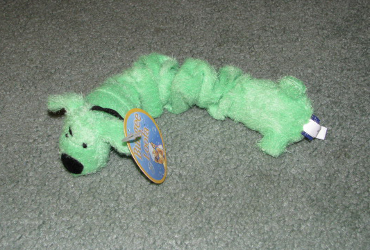 Green bungee dog toy