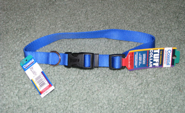 Blue tuff nylon dog collar.